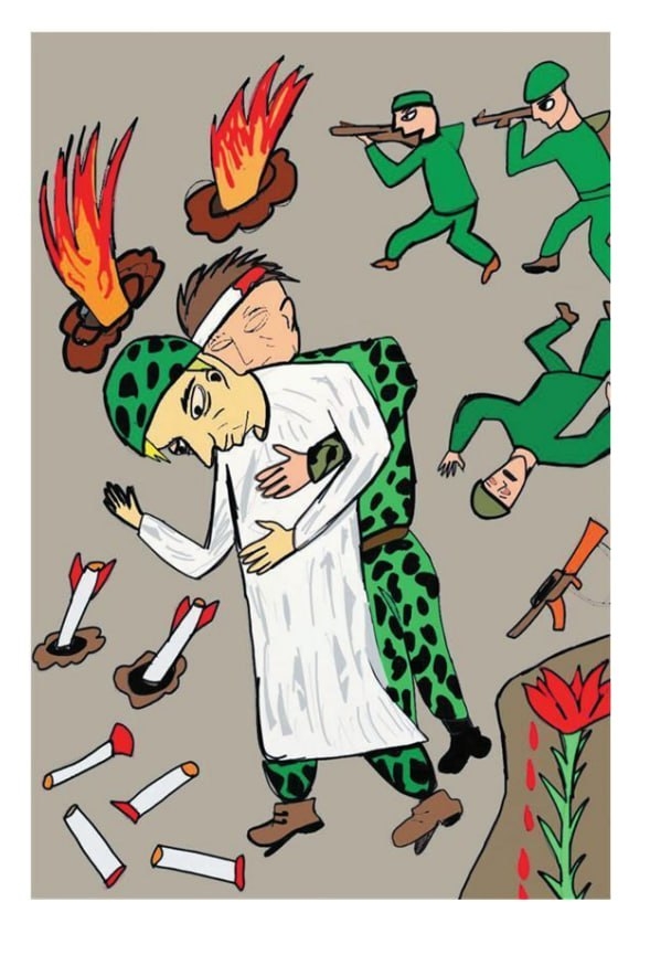 Иллюстрация из романа.
Рисунок Александра Проханова