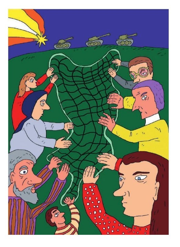 Иллюстрация из романа.
Рисунок Александра Проханова    